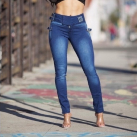 M.Michel Denim - M.Michel Colombian Design Side-Tying Skinny Jeans